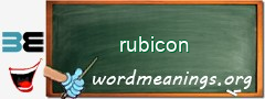 WordMeaning blackboard for rubicon